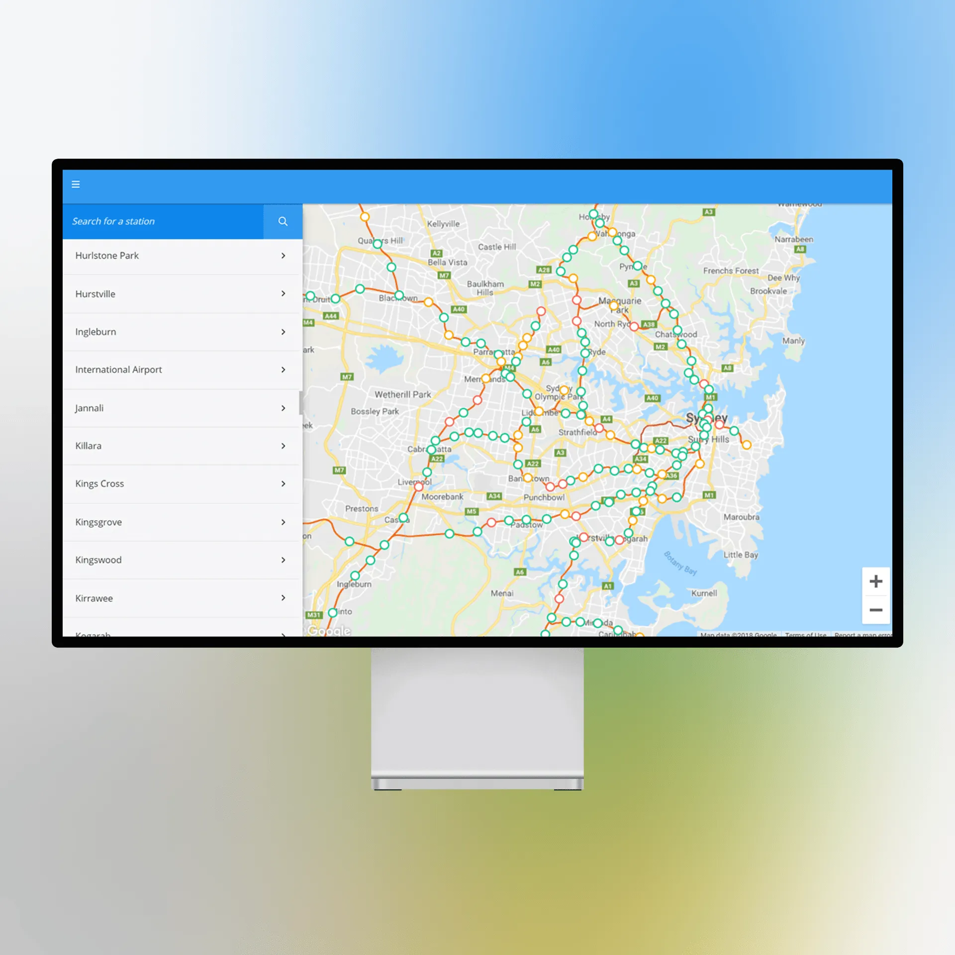Map-based view of logistics and mobility data within Metis