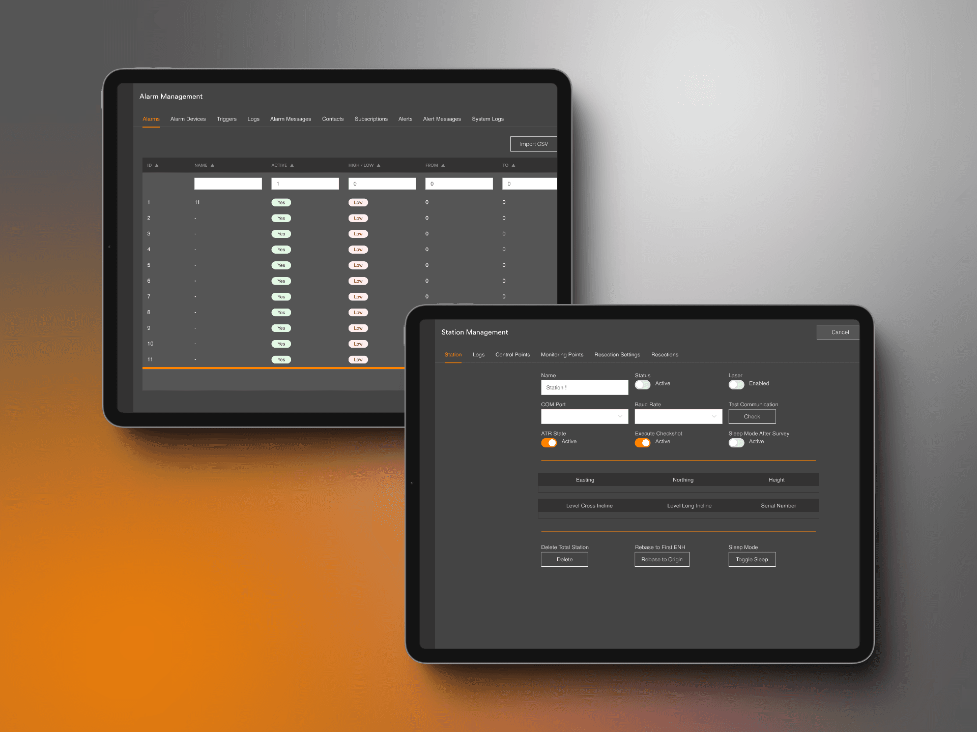 Visualisation des résultats de géométrie de voie et des seuils d'alarme dans Sentinel