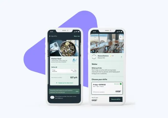SVEN employer dashboard with shift and timesheet overview
